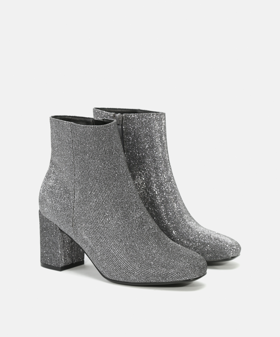 Botines lurex tacón ancho image number null